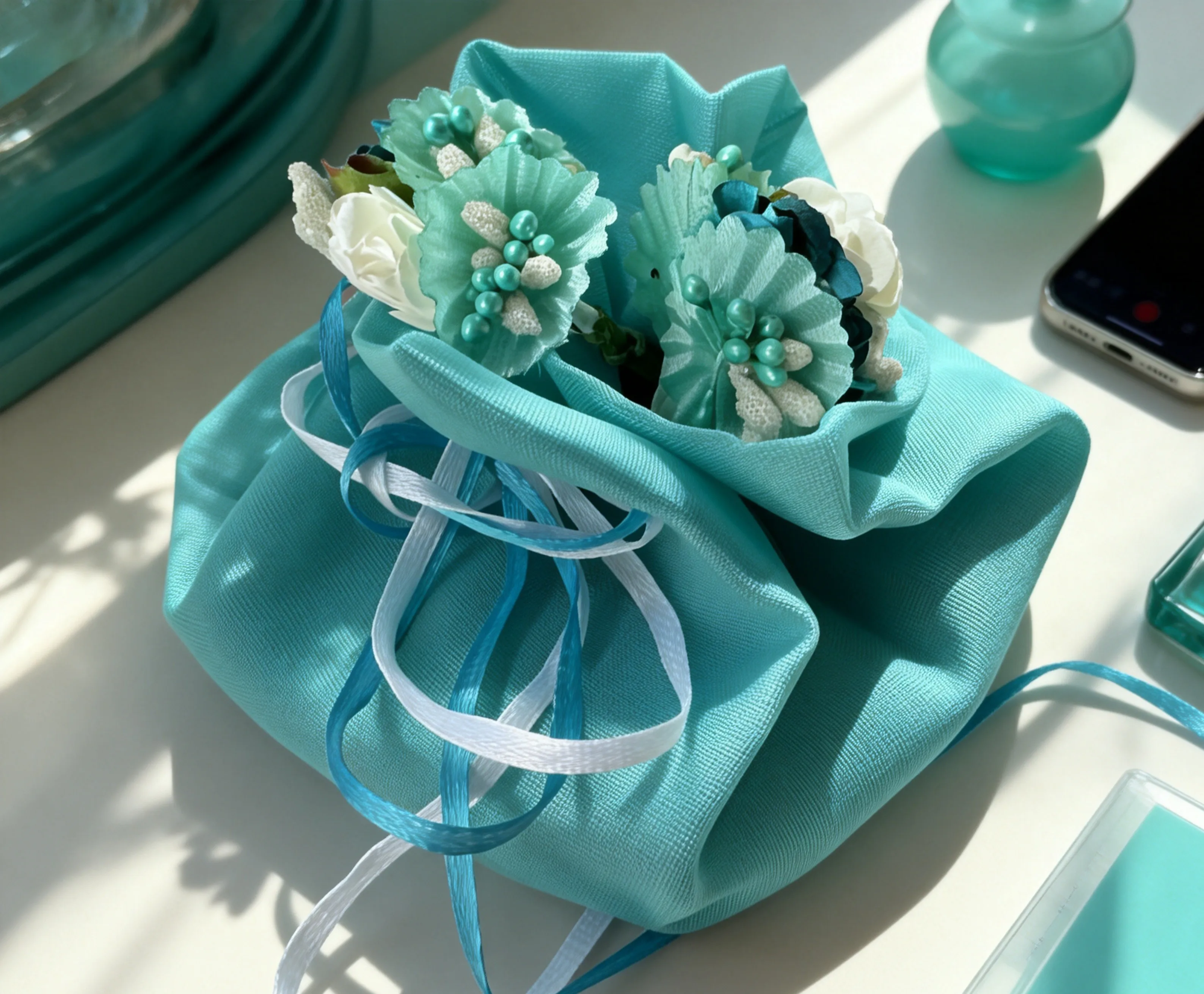 10 bolsas de regalo con cordón de color azul claro, bolsas de dulces de chocolate para boda turquesa, bolsa de embalaje para chocolate, recuerdos de fiesta y decoración para invitados