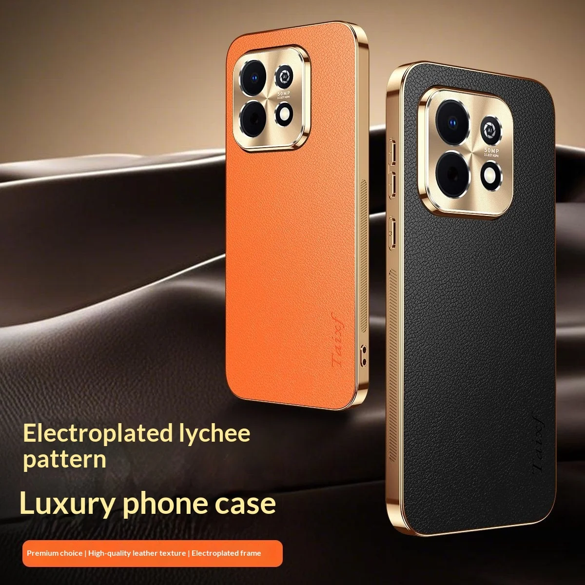 Case For Huawei Nova Y74 Deluxe Electroplated Litchi Matte Cover For Huawei Enjoy 90 Plus Bumper Funda