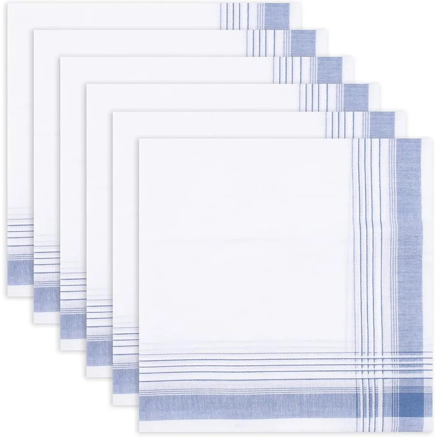 Ensemble cadeau de mouchoirs en coton pour hommes, pour événements formels et un usage quotidien, tissu doux et confortable avec style intemporel et