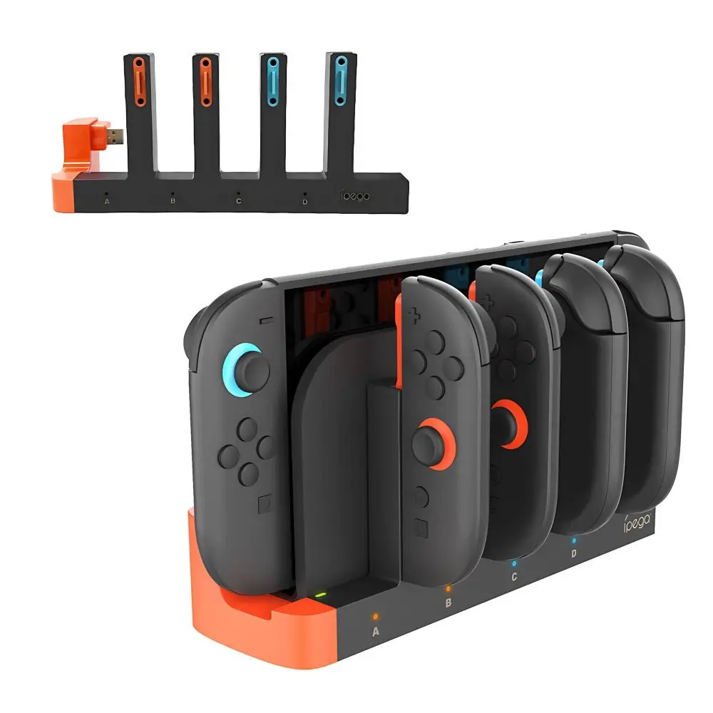 4 in 1 Controller Charger Magnetic Connection Plug and Play Controller Charging Dock Safe for Switch NS 2 Joy-Con