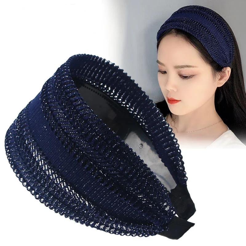 Luxury Solid Wide Headbands For Women Girls Hair Band Hoop Headwear Fashion Soft Elastic Hairbands Female Hair Accessories