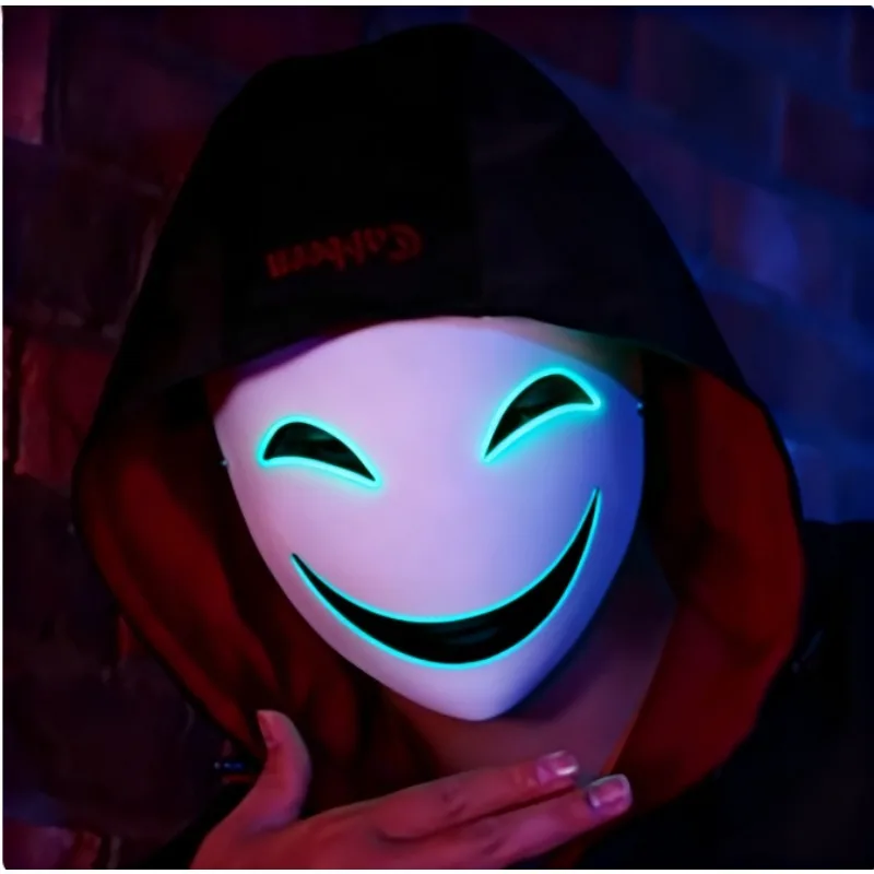 

Cool Light Up Masks for Cosplay | Hacker Mask Purge & Boywithuke Style | Lightweight Halloween Mask for Parties | Slipknot Fans