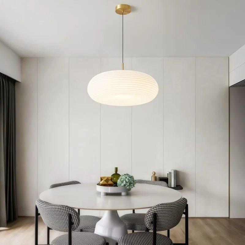 Round doughnut-shaped ceiling LED pendant light for bedroom room lighting, dining room home, white creative lighting fixture