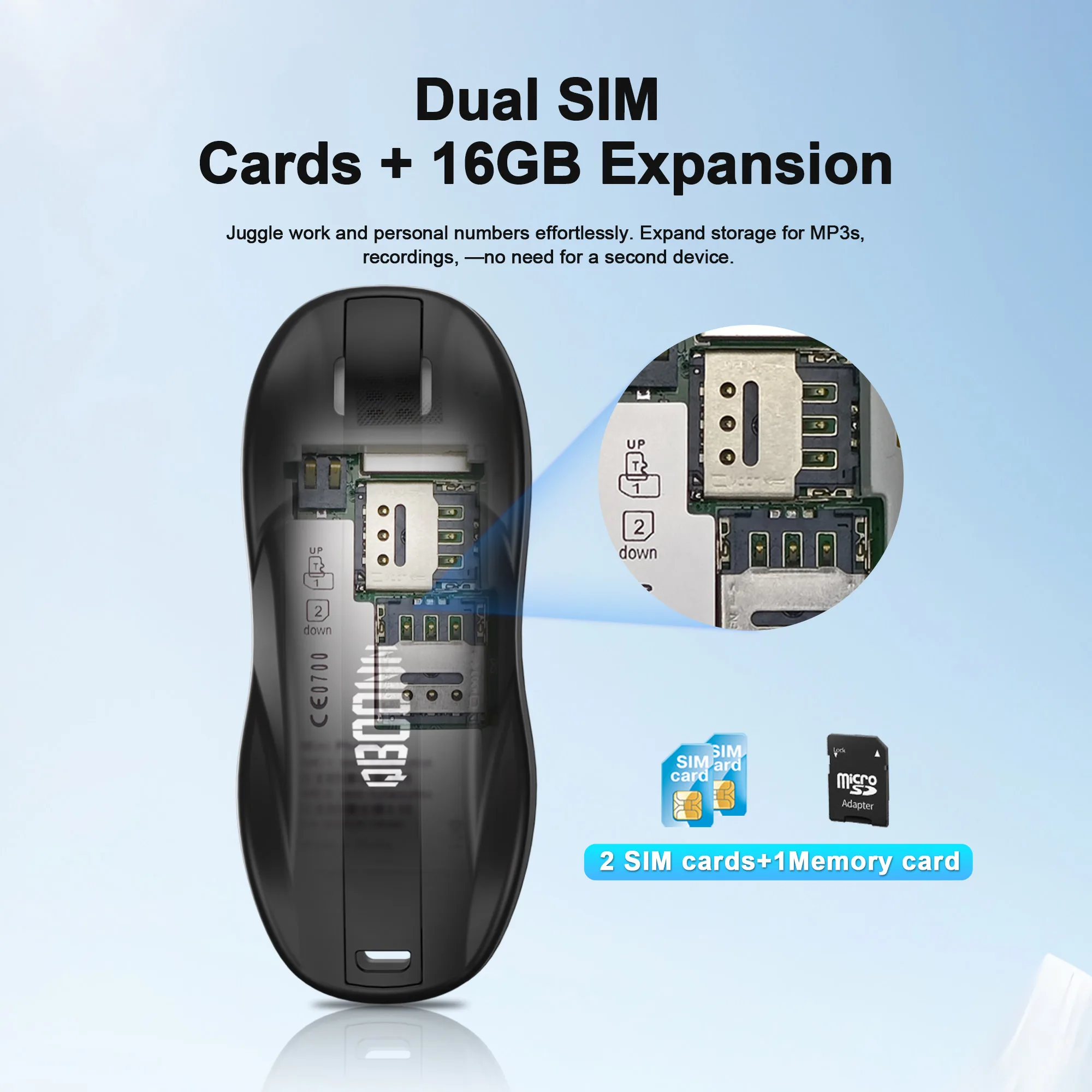 SERVO X18 Mini Car Mobile Phone 2G GSM Dual SIM Standby Bluetooth Dial Magic Voice MP3 Player Blacklist Small Backup Cellphones