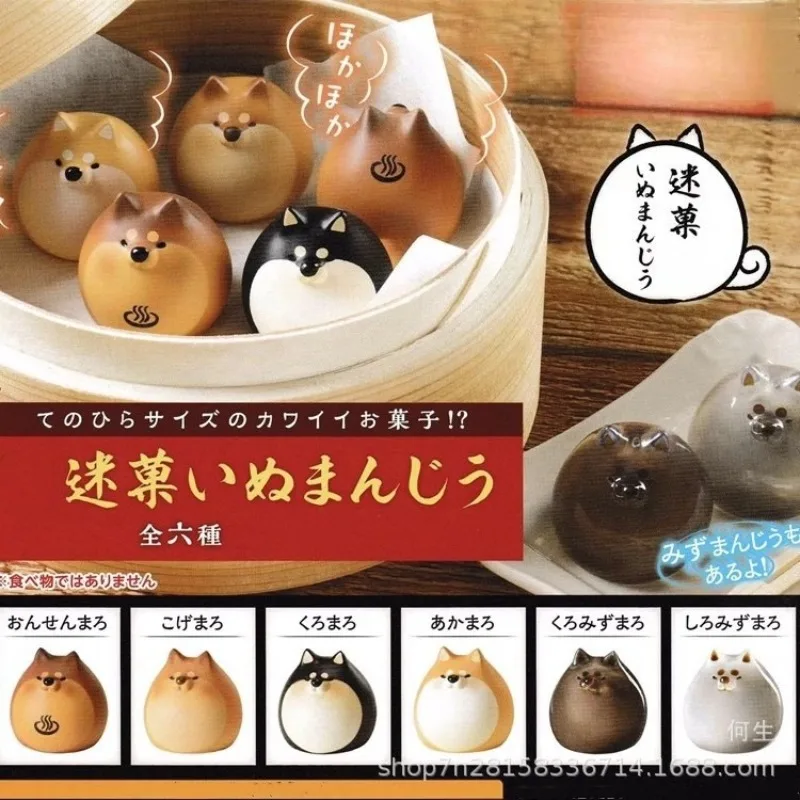 

Shiba Inu Action Figures Model Black Hot Spring Roasted Dog Blind Box Toy Desktop Ornament Anime Peripheral Gifts
