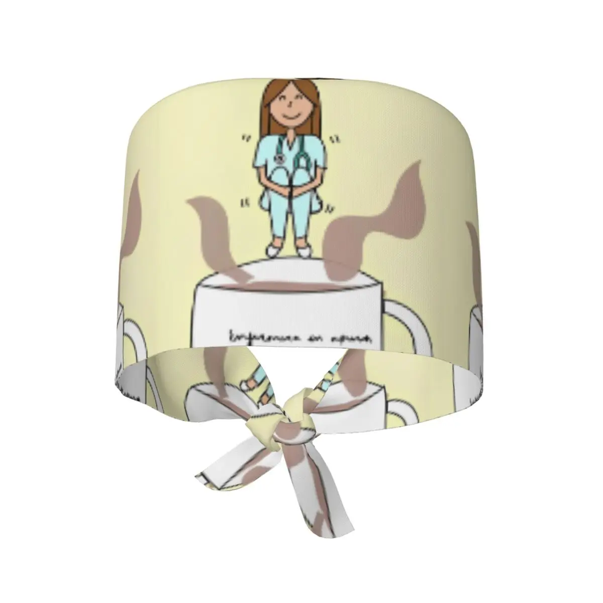 Enfermera En Apuros 看護師用サージカルキャップ ペットグルーミング代理店 獣医医療作業帽子 キャップ レトロ ユニセックススタイル     スクラブハット