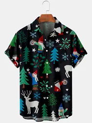 2024 New Christmas T-shirt For Men Hawaii High-quality Men's And Women's Beach Trend Cool Short-sleeved Oversized Shirt