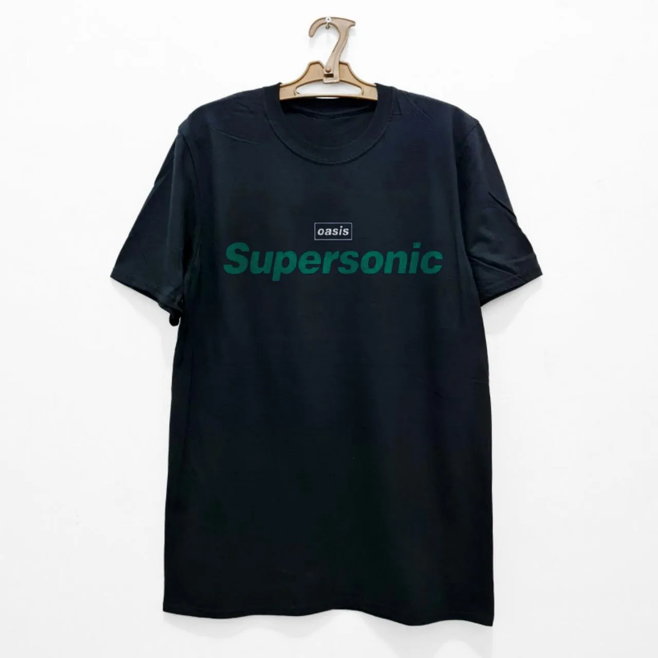 

Rare Oasis Supersonic Title T Shirt Unisex Black Cotton Size S 5XL