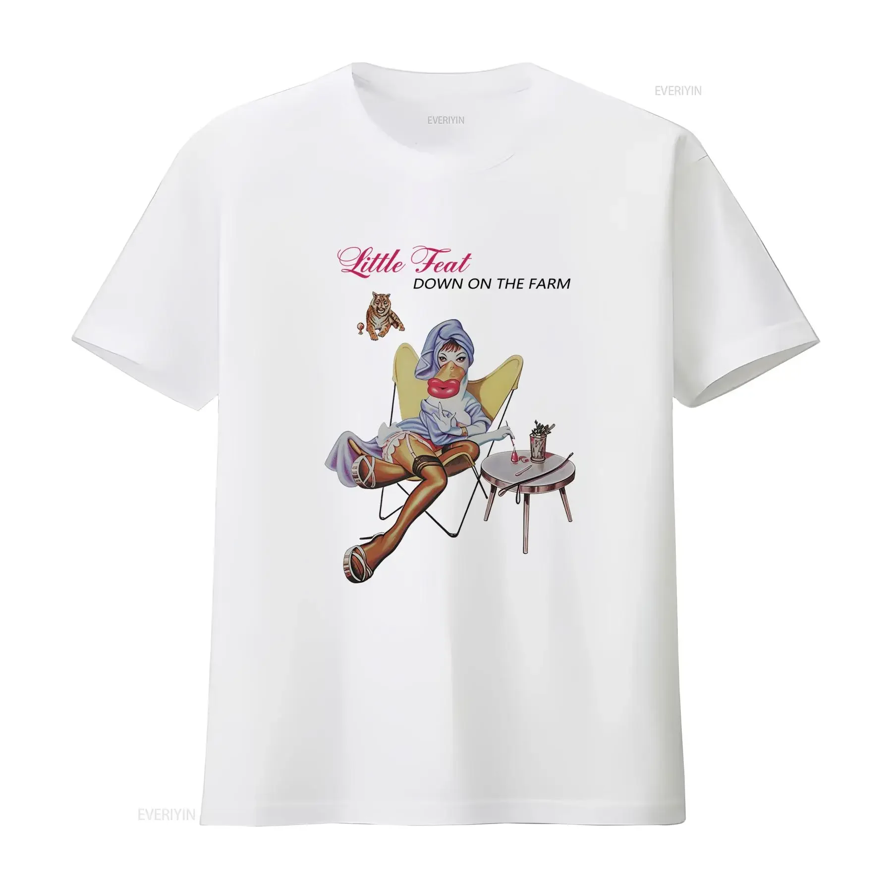 Down on the Farm Little Feat Fan Cotton Gray S 2345XL Men's T Shirt with Unique Print vintage Washed designer clothes
