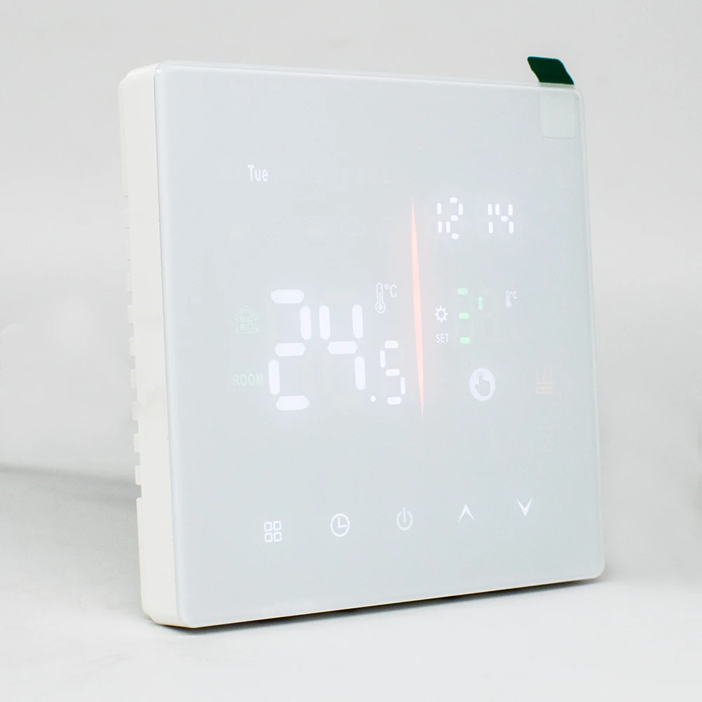 

Умный Wi-Fi термостат с голосовым управлением Alexa Google Home, для водяного газового котла 3А и электрического подогрева пола 16А, дистанционное управление через приложение