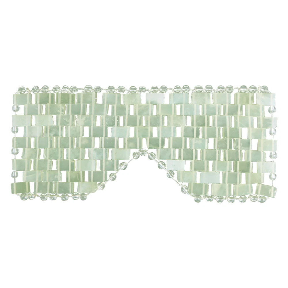 Mascarilla de ojos de Jade, mascarilla refrescante Facial para aliviar la hinchazón, cubierta de ojos de piedra de Jade, alivia las arrugas, antienvejecimiento para terapia fría y caliente