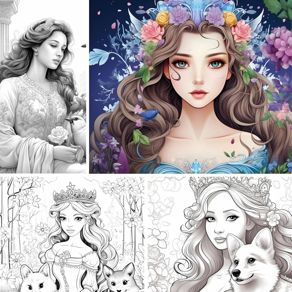 1pc Art Coloring Book 22 Page Coloring Books Gift For Birthday Party Relieve Stress Kill Time Graffiti Painting Drawing Art Book