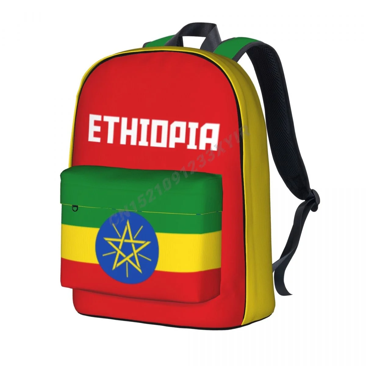 

Unisex Backpack Ethiopia Flag Ethiopians Stitch Schoolbag Messenger Bag Case Laptop Travel Bag Mochila Gift