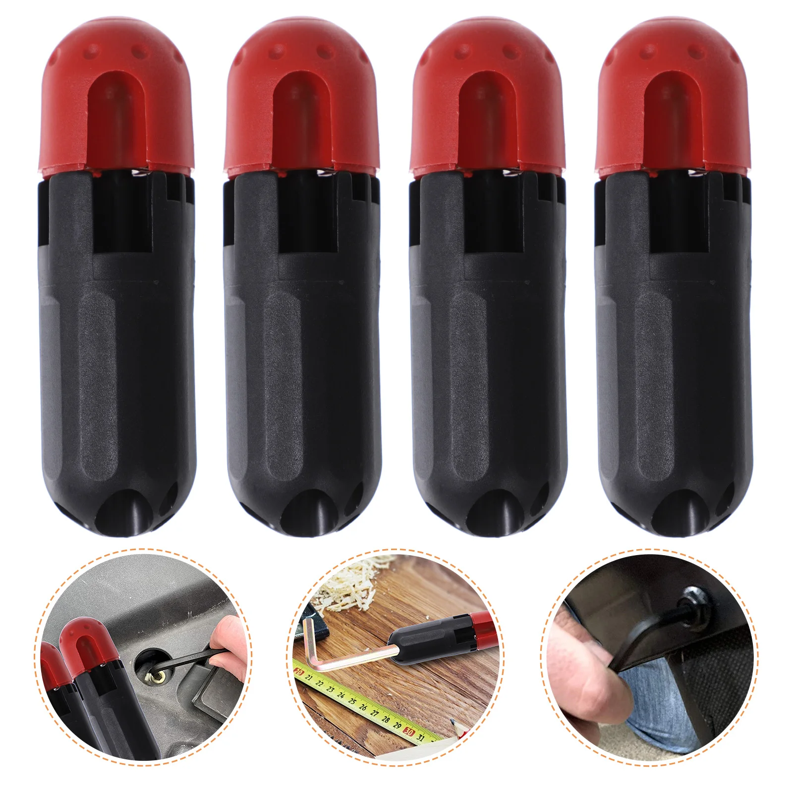 4 Pcs Afterburner Hinge Wrench Grinder Socket Refrigeration Reusable Hexagon Rods Extension Adapter