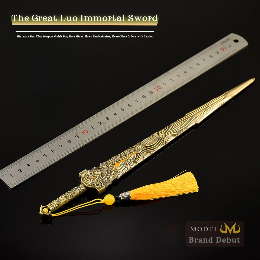 30 cm Perfect World Anime Randapparatuur Shi Hao Zwaard Volledig metalen Ornamenten Decoraties Zwaard Figuur Speelgoed Mes Ambachtelijke Geschenken Collectie