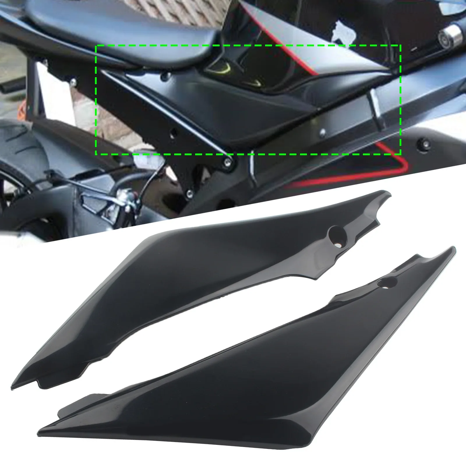 2 Pcs/Set Motorcycle Tank Side Cover Panel Fairing Cowl Case Motorcycle Accessories For Suzuki GSXR 1000 2005-2006 K5