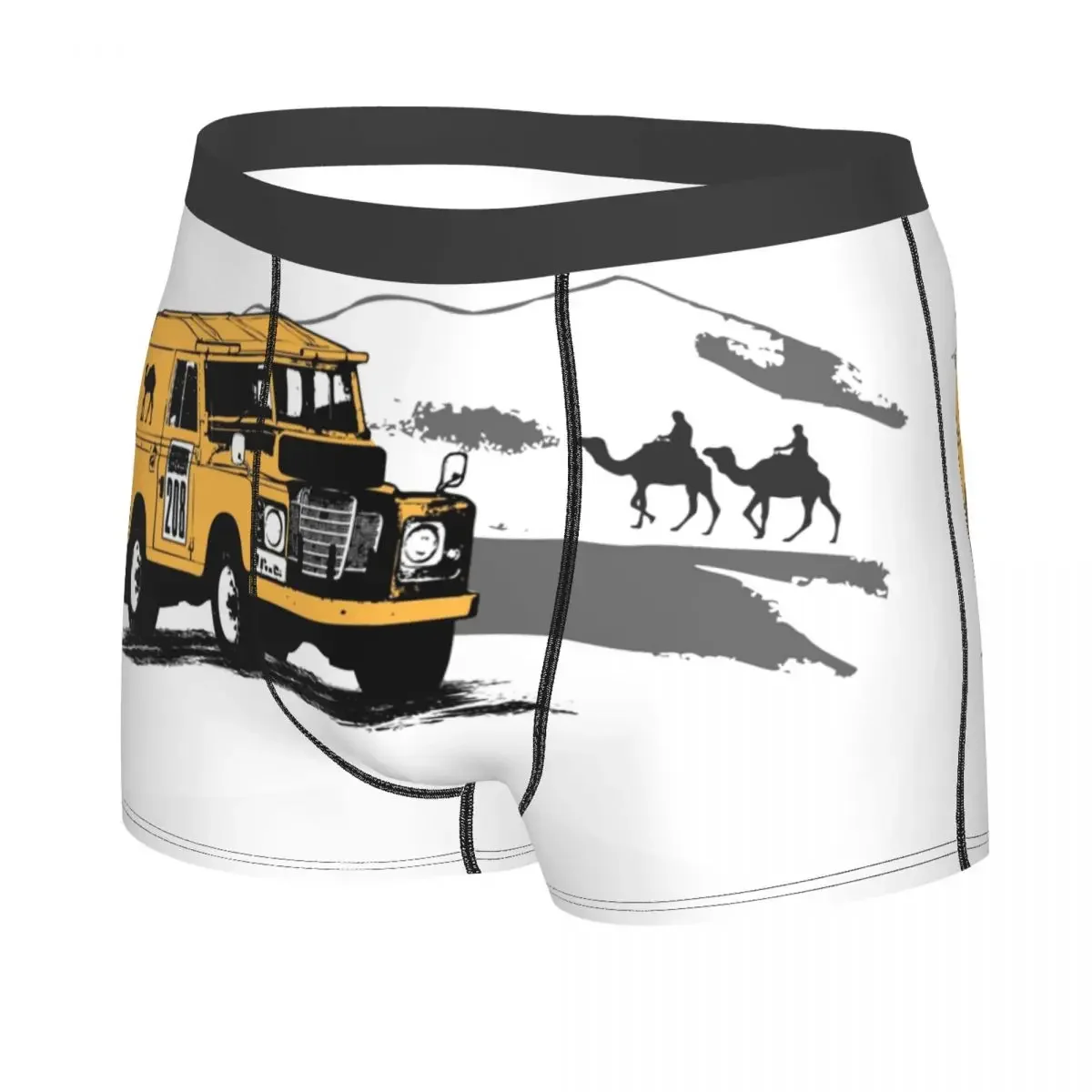 Yellow Car Desert Trophy Underwear Male Print Custom Boxer Shorts Panties Briefs Soft Underpants