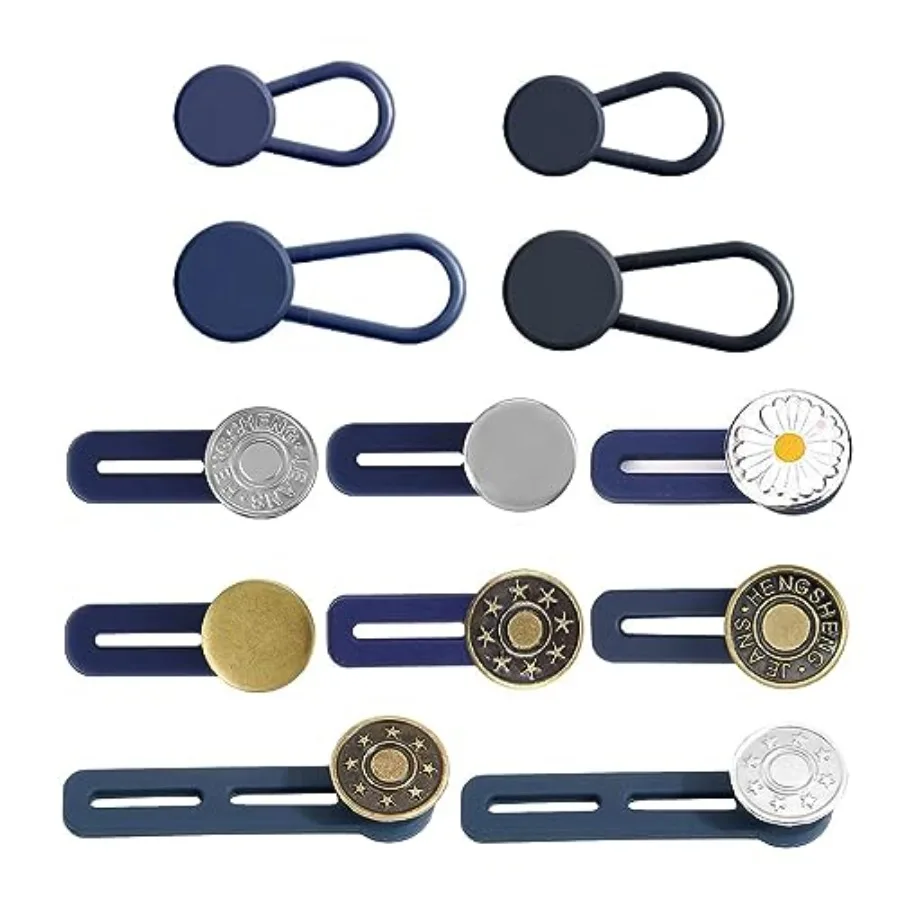 

12PCS Button Extenders for Jeans Pants Button Extender - Instant Waistband Extension - Adjustable Waist Extenders for Men and W