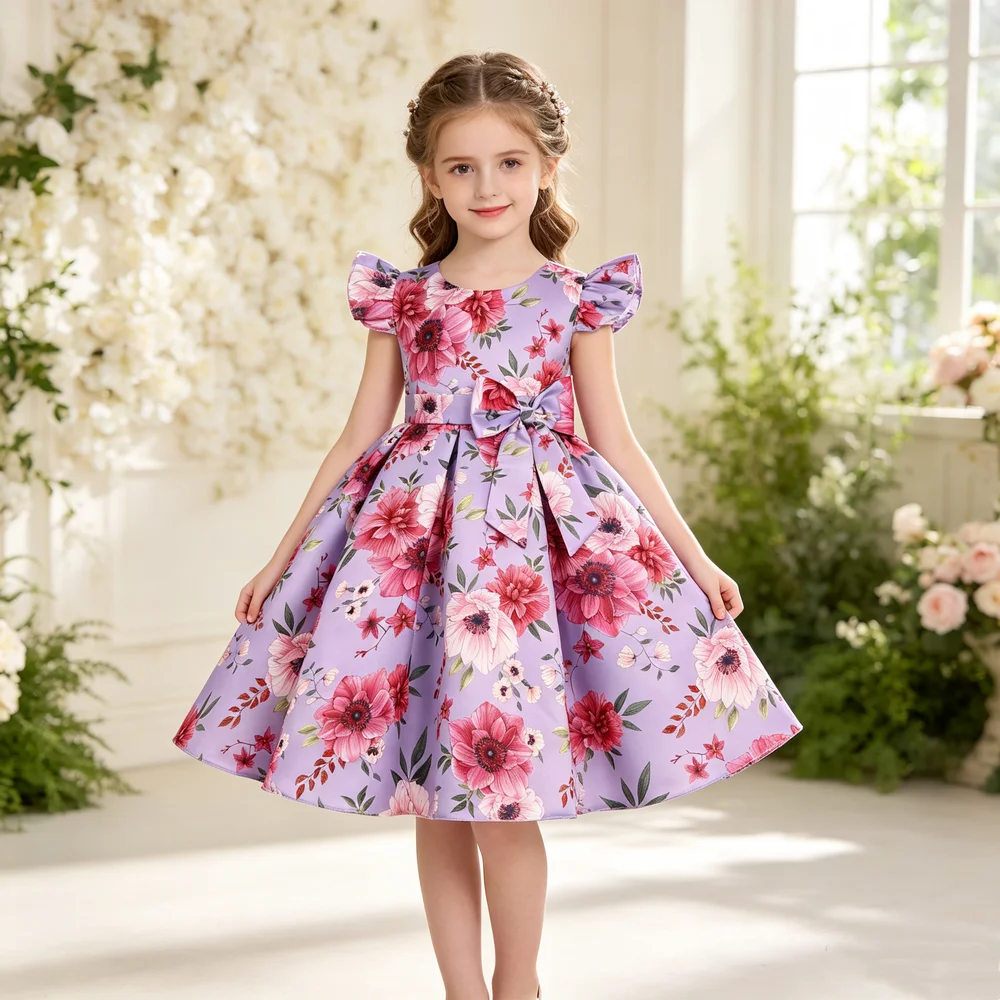 Wedding Lulu - Robe d'été spéciale transfrontalière pour filles,