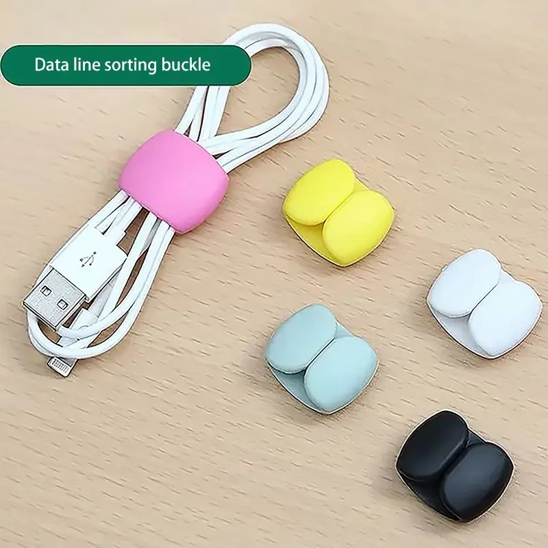 5Pcs/Lot Cable Winder Fashion Portable Travel Clips USB Charger Holder Desk Organizer Wire Cord For Home Desktop Decoration