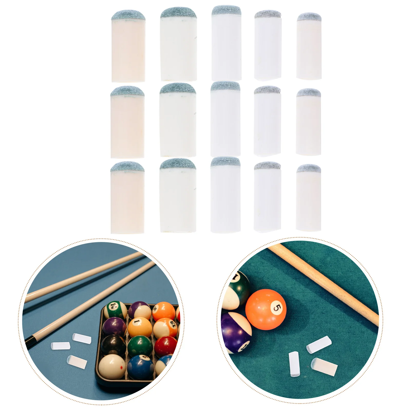

50 Pcs Billiard Club Head Cover Pool Cue Tips Replacement Skull Snooker Billards Rubber Stick