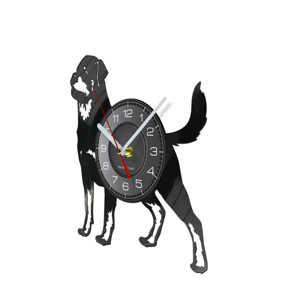 Rottweiler German Breed Vinyl Record Art Decorative Wall Clock Rottweil Butchers Rottie Disk Crafts Silent Dog Lover Gifts