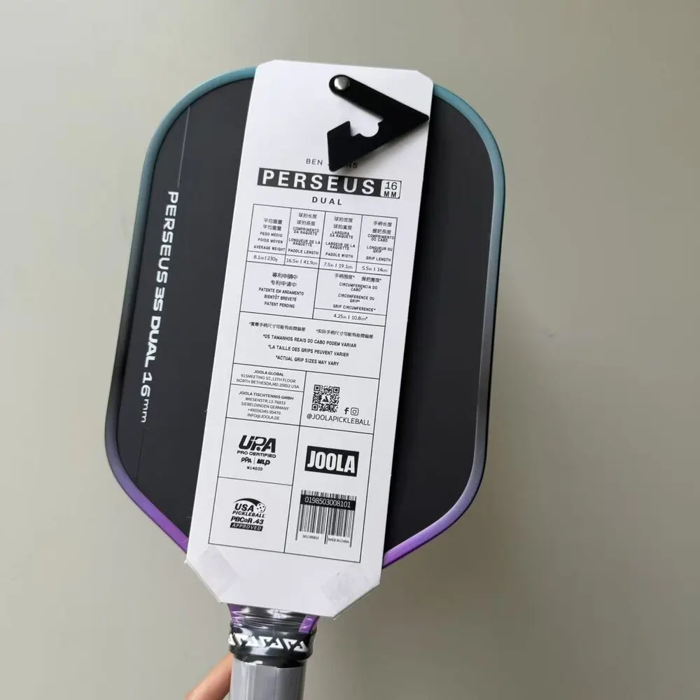 JOOLA 2025 جديد 3S Perseus المزدوج Pickleball المجاذيف 16 مللي متر الحرارية T700 ألياف الكربون مضارب كرة البيسبول يزيد من الدوران والطاقة #4