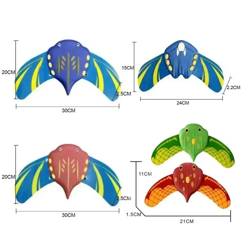 수영장 해변, 물 튀김 놀이, 수동 물고기 모델을 위한 단일 어린이의 아기 만타 레이 수영 장난감.
