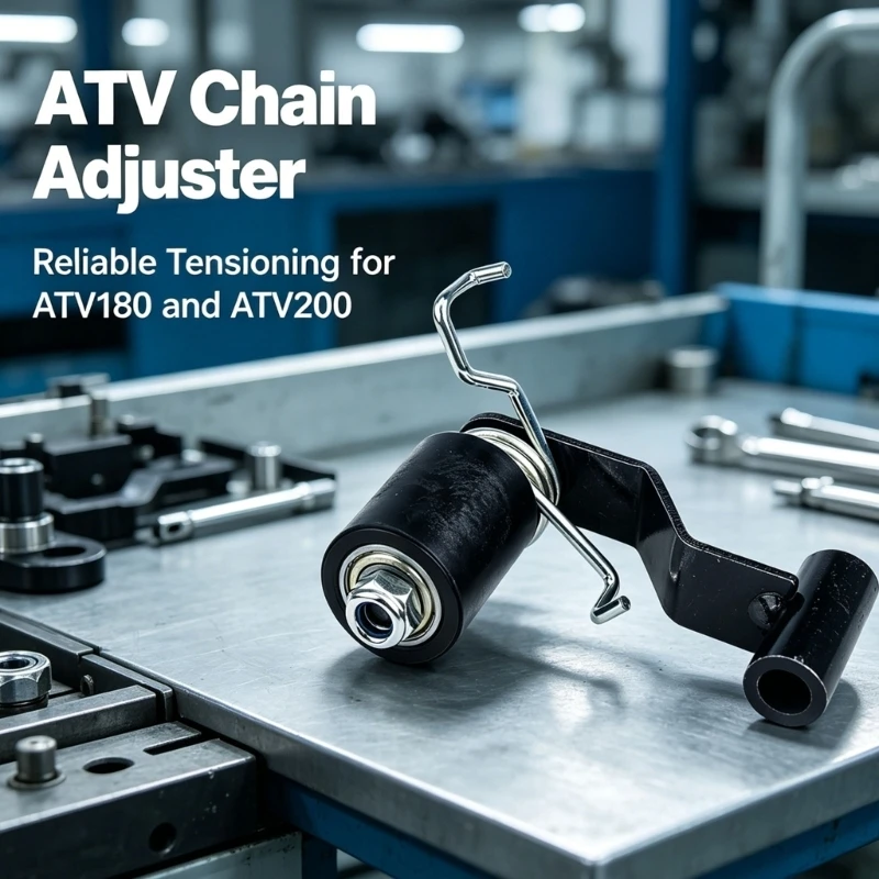 Kettenführungsrollen-Halterungssatz mit Federrollenspanner für die Wartung der Antriebskette ATV180/200, einzeln, schwarz H8WE – Detail 1