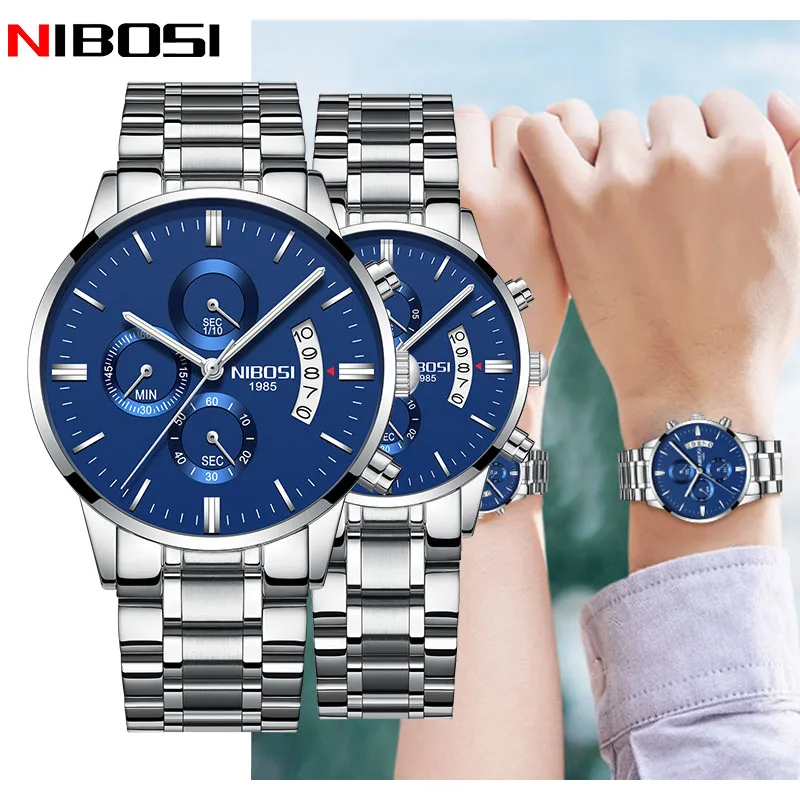 NIBOSI Couple Watches For Lovers Top Brand Luxury Quartz Clock Waterproof Wristwatch Fashion Casual Ladies Watch Couple Love