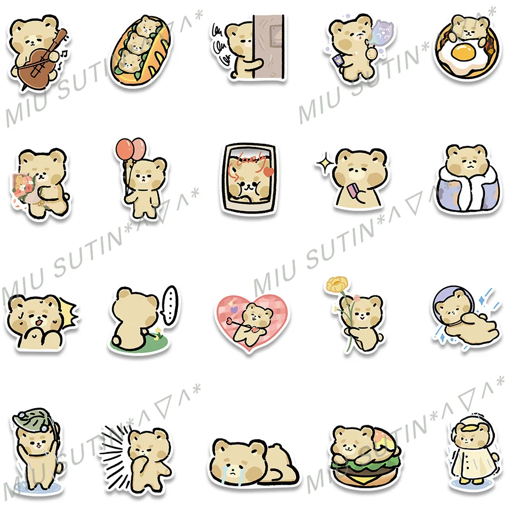 40 stuks schattige cartoon beer stickers voor kinderen leuke stickers waterdichte laptop sticker klasprijzen skateboard voor kinderen studenten