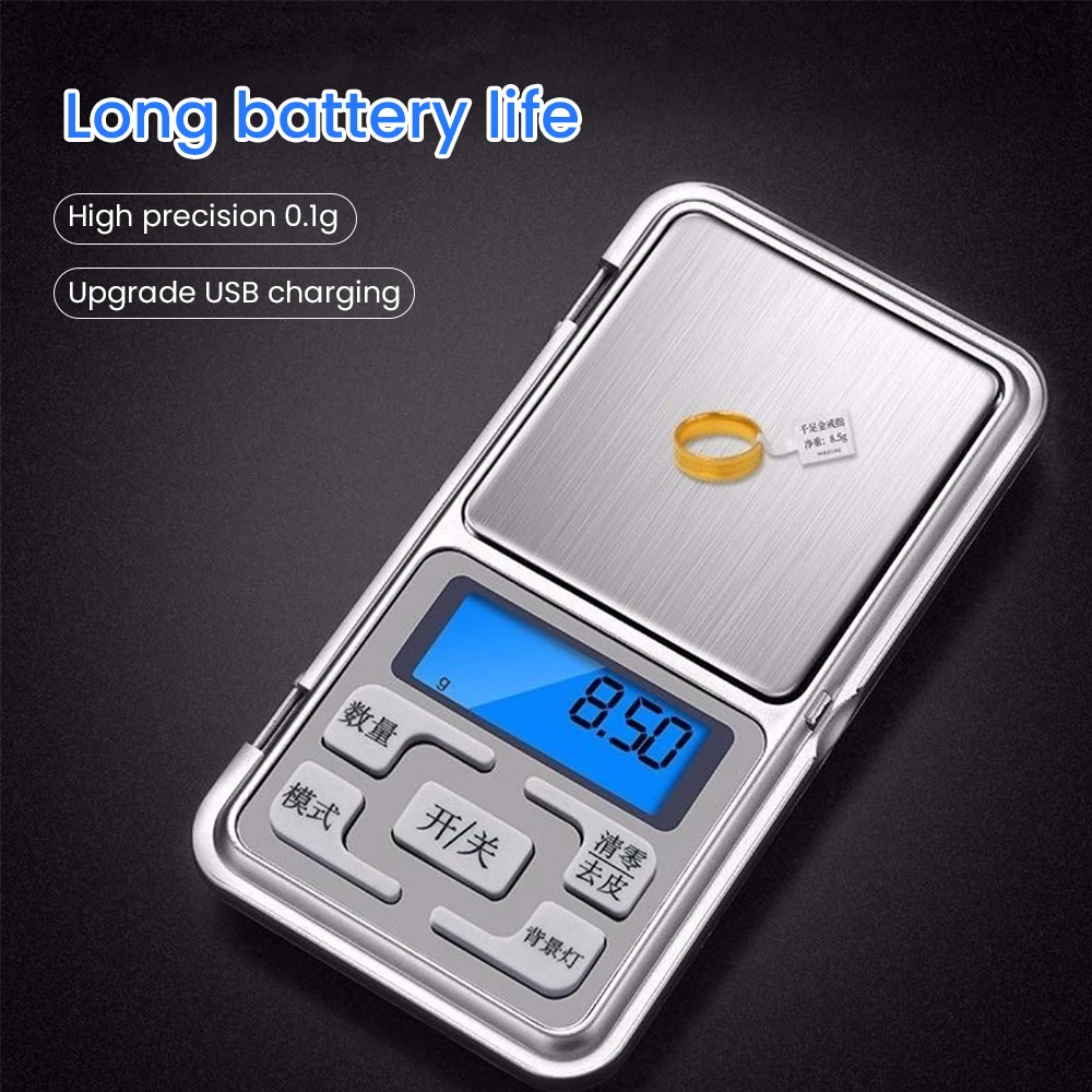 Precision Mini Electronic Scale 0.1g High Precision Portable Gold Jewelry Scale Jewelry Herbal Tea Grams