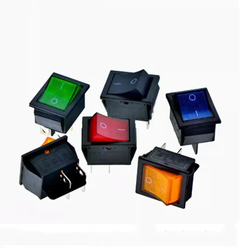 KCD4 nice rocking with light, 2 positions, 4-pins, on-off, electrical equipment, power switch, 16A, 250-electric