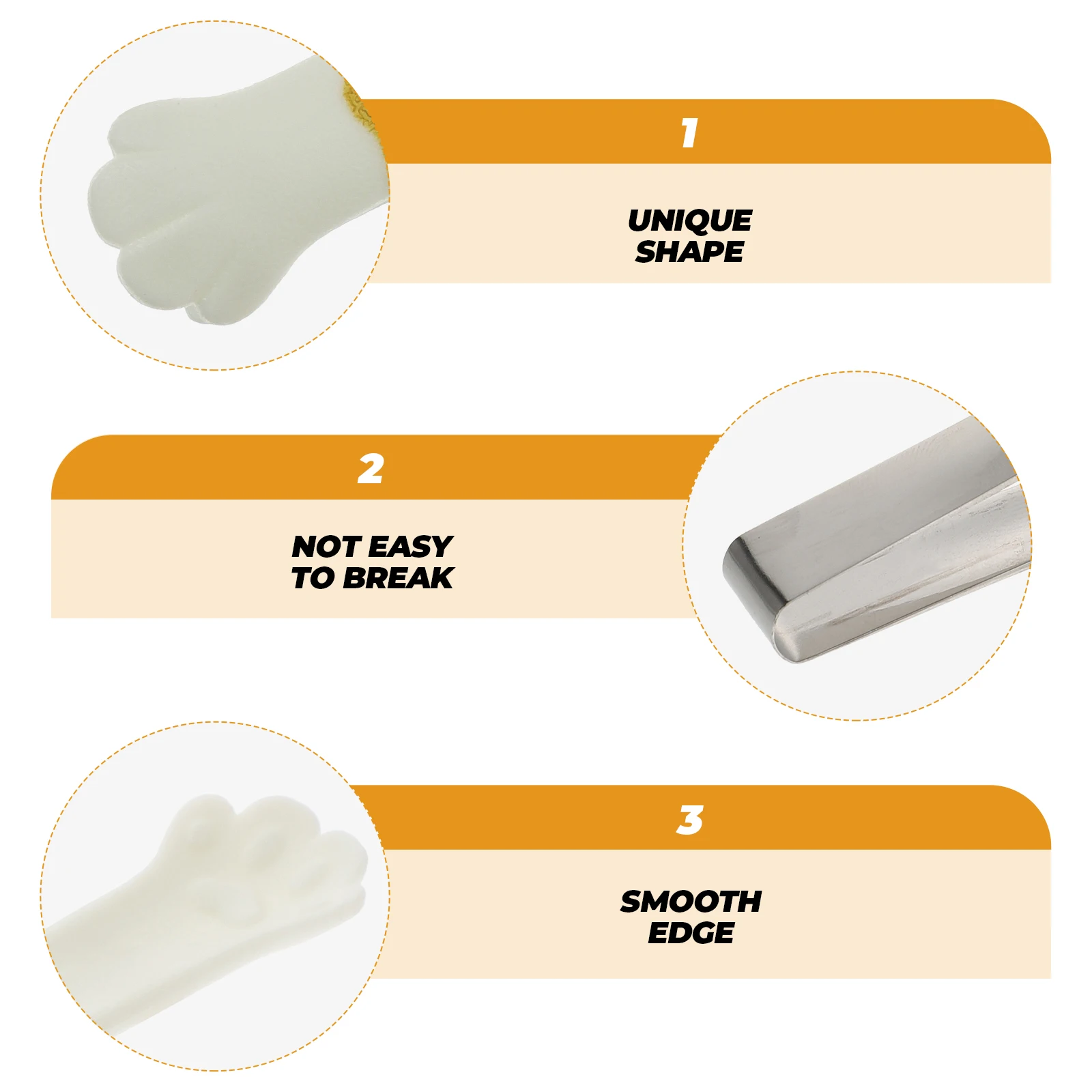 

Cat Claw Tongs Heat Resistance Stainless Steel Resin Kitchen Supplies Practical BBQ Tools Serving Clips Serving Clips