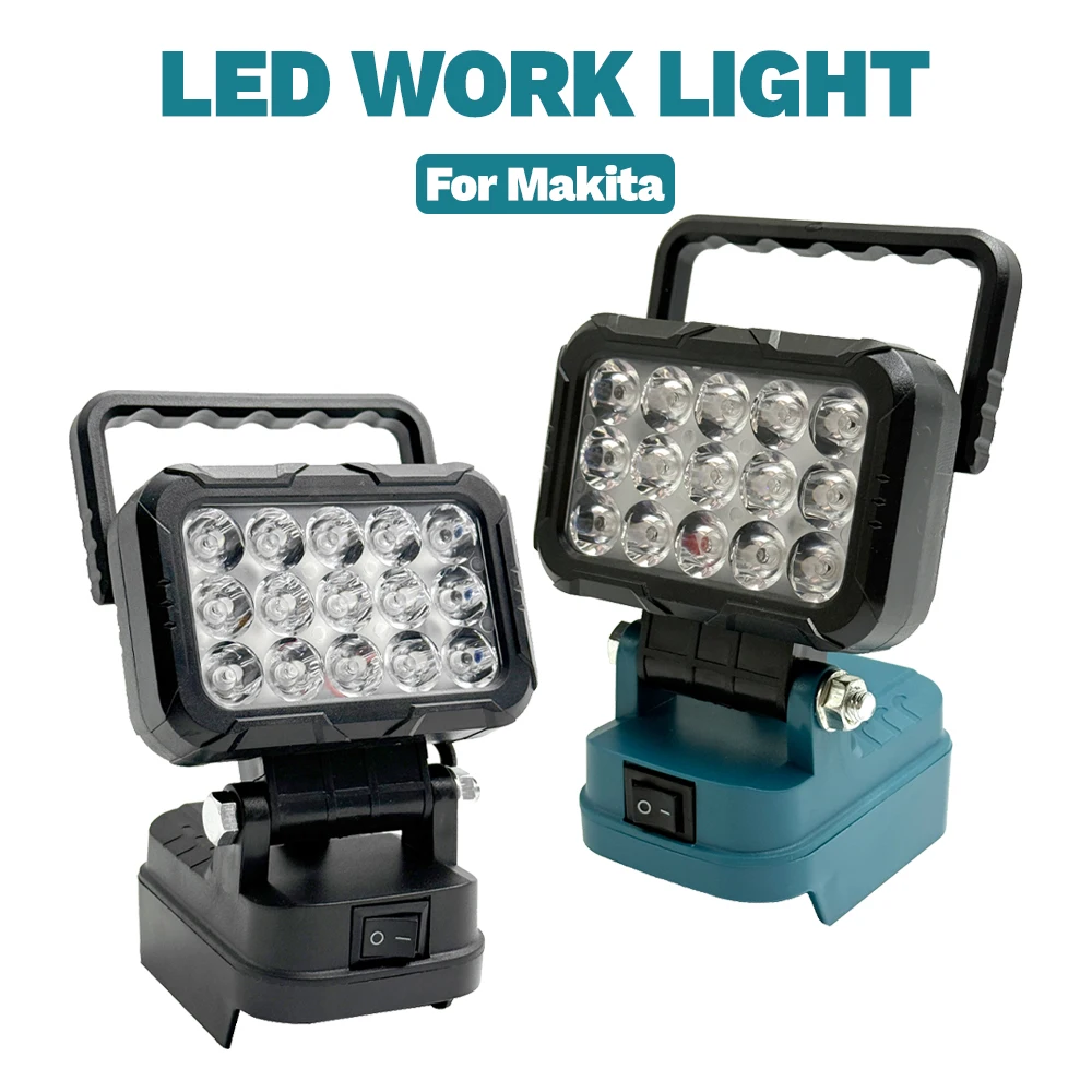 

LED Work Light Compatible for Makita 18V Li-ion Battery, Portable Handheld Flashlight for Camping