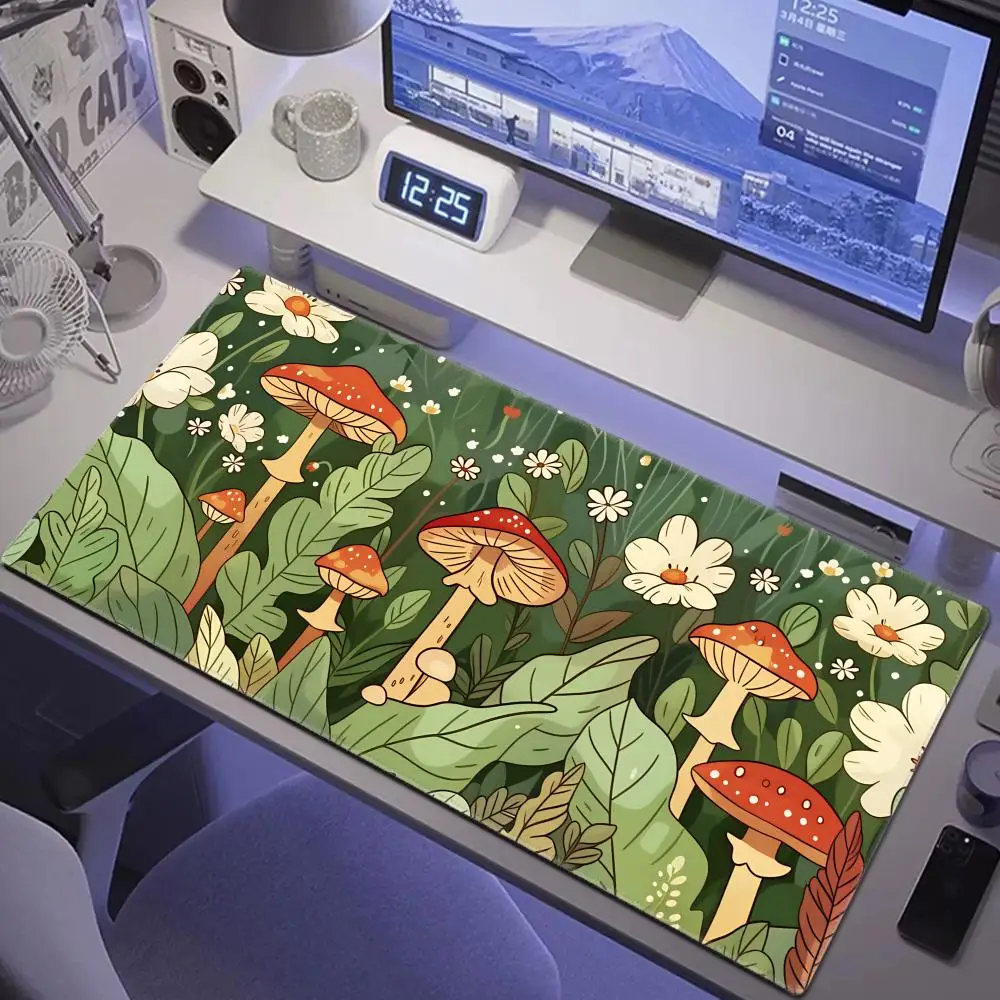 

HYBXAXC Mushroom Art Aesthetic mouse pad, Large Extended Gaming Mouse Pad, Non-Slip Desk Pad for Laptop Computer Keyboard, rug