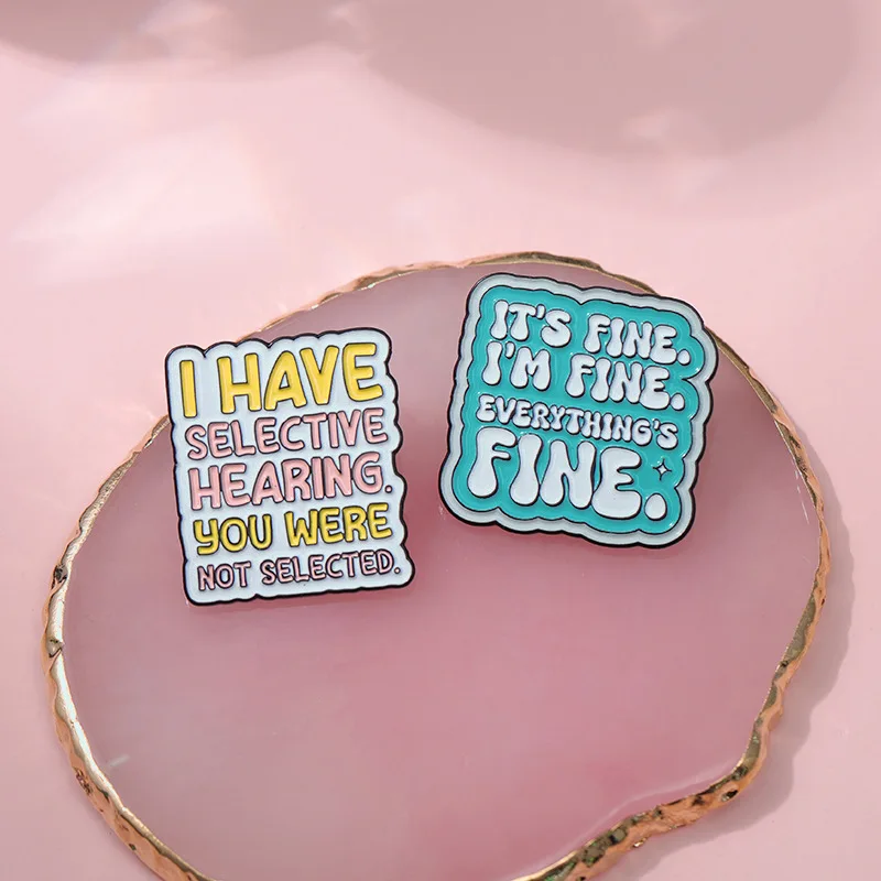 Creative Rainbow Letters Enamel Brooch WooF IT'S OKAY TO CRY Metal Badge Punk Dog Claw Lapel Pins Jewelry Gift For Kids Friends - Image 4