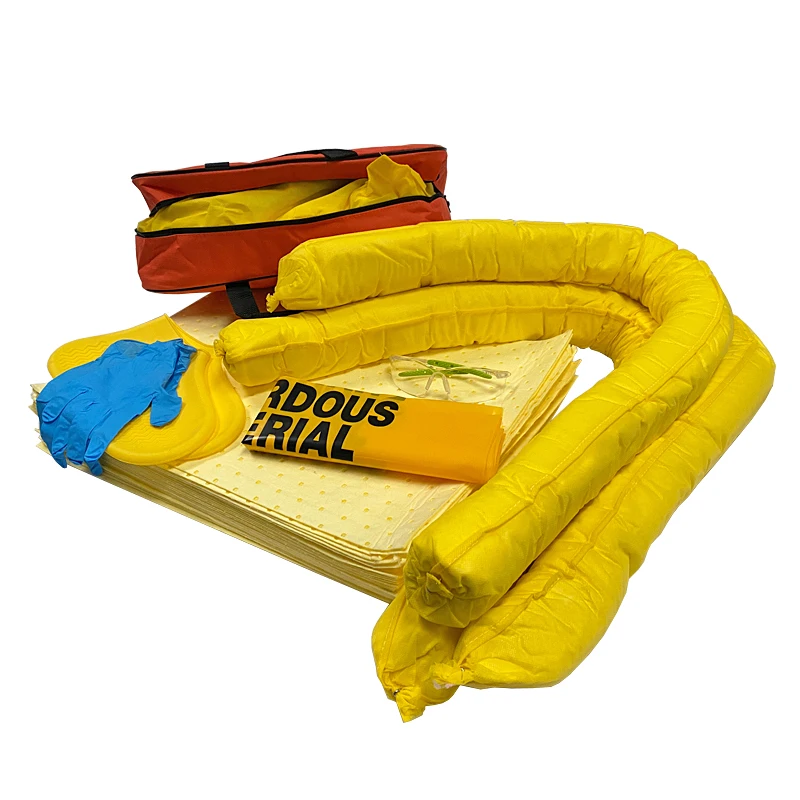 Kit fuoriuscite olio/chimico/universale Tappetino assorbente Calzino/cuscino assorbente per assorbimento dell'olio