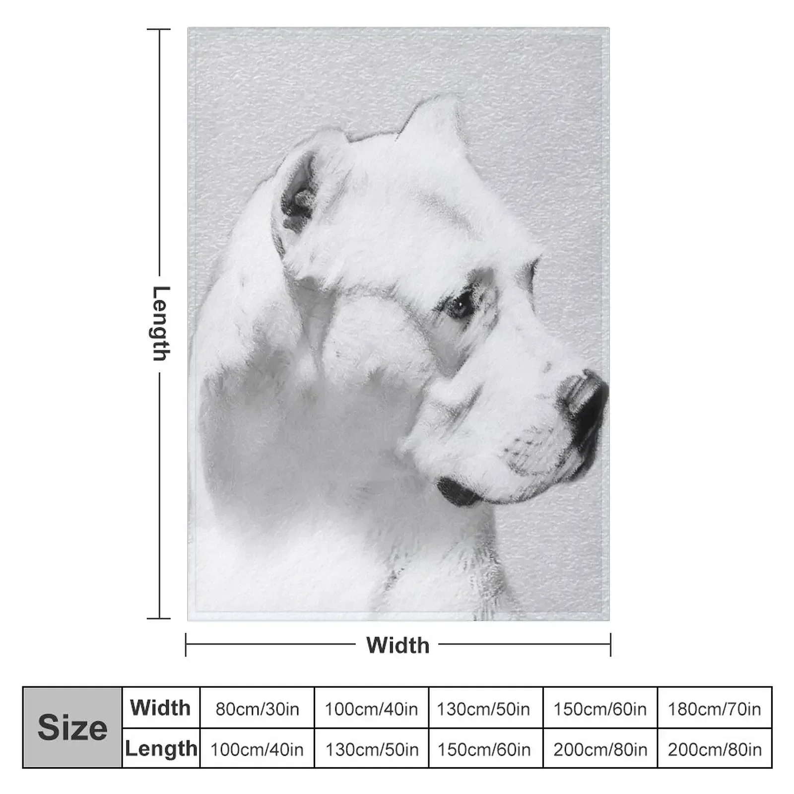 Dogo Argentino Throw Blanket for babies Giant Sofa Blankets