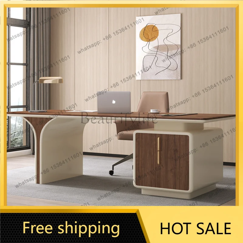 XX.Wooden Design Office Desk Executive Luxury Organizers Drawer Office Desk Adjustable Conference Escrivaninha Unique Furniture