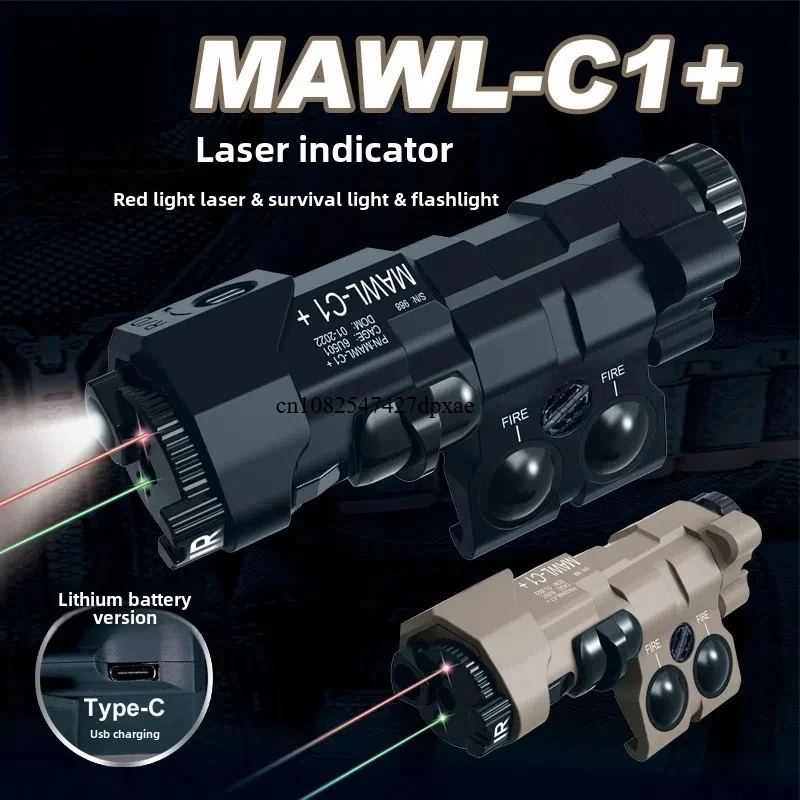 

Tactical Laser Flashlight Combo,Rail Mount Left Right Side-to-side Interchange, Airsoft Weapon Light, Red laser Flashlight