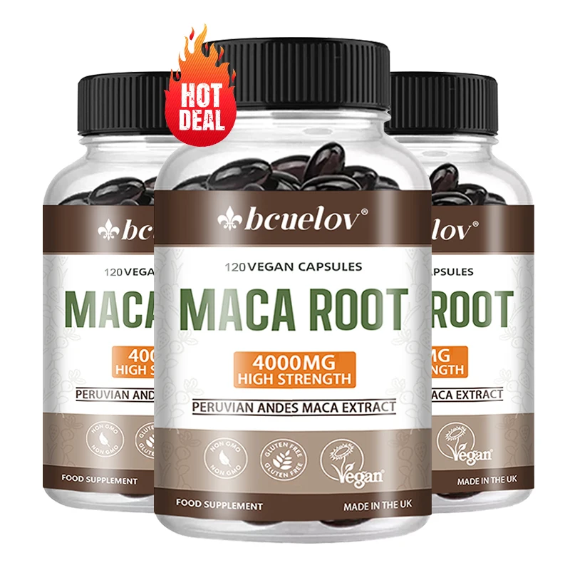 Organic Maca Root 4000mg Per Serving Natural Energy Supplement Peruvian Maca for Men & Women, Non-GMO, Gluten-Free