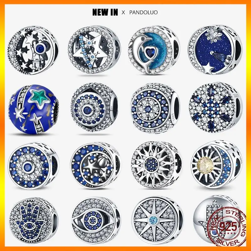 

2023 New in Arrival Sun Moon Star Charm Beads Pendant fits Pandora Charms 925 Silver Original Bracelet Women DIY Jewelry Gift