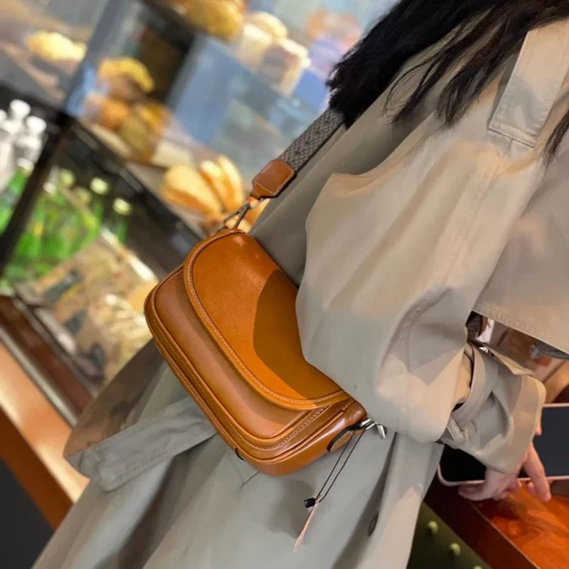 Women's Natural Cow Leather Bag Lady High Quality Commuter Shoulder Bags Female Luxury Designer Crossbody Bag Ladies Handbag