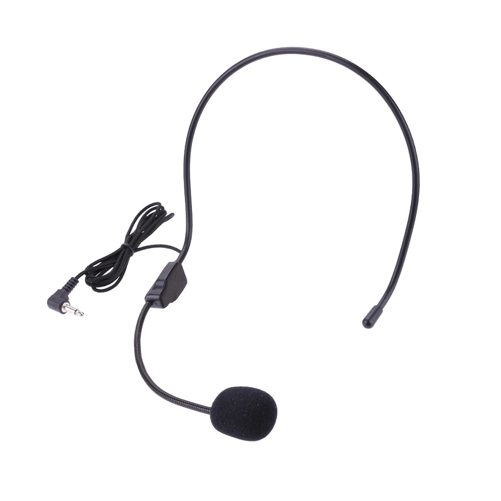 3.5mm Wired Microphone Headset Portable Headwear Microphone Voice Amplifier Noise Reduction Mic Speech Headset For Teaching Meet