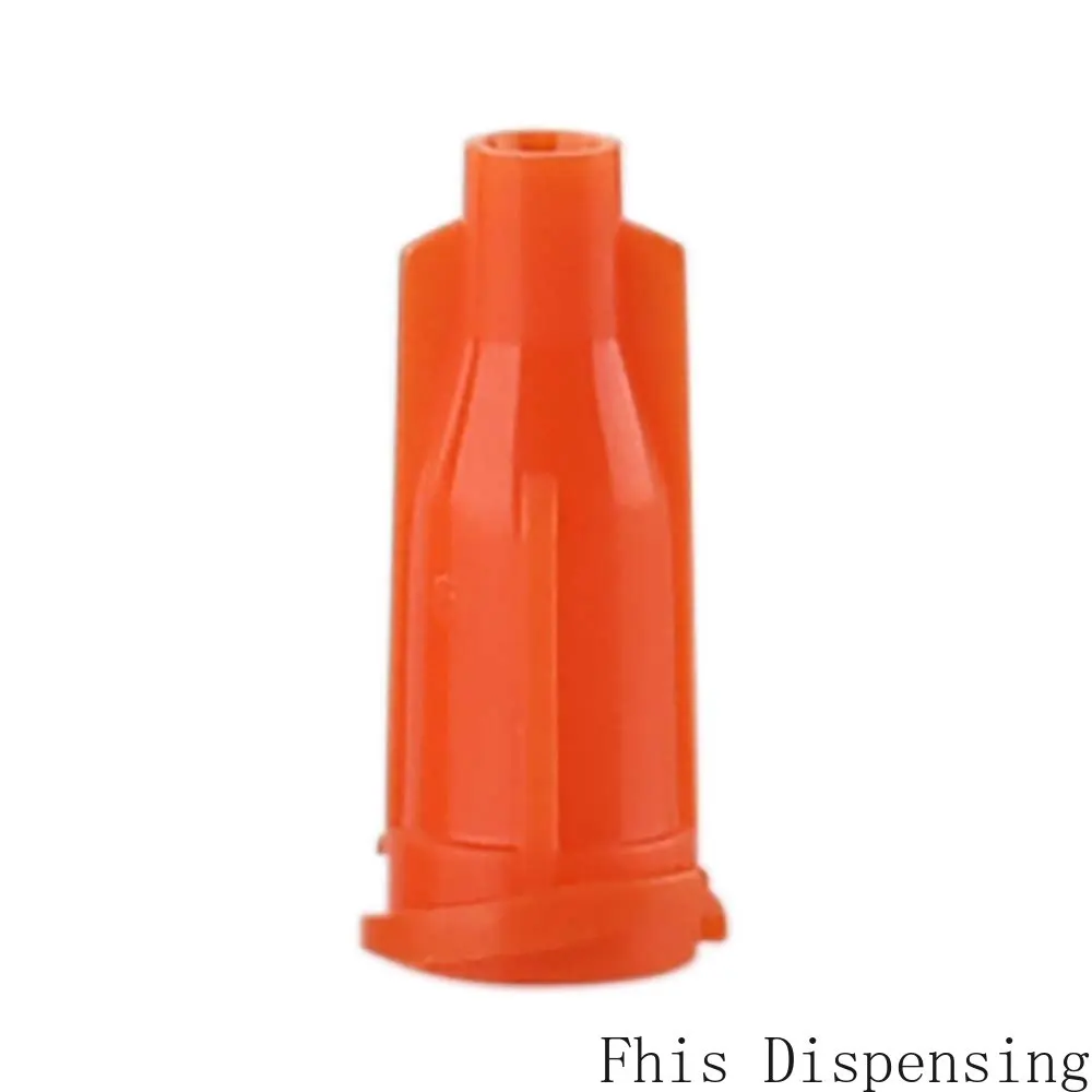 Orange Cap Hat Pack of 100 Glue Dispensing Syringe Tip