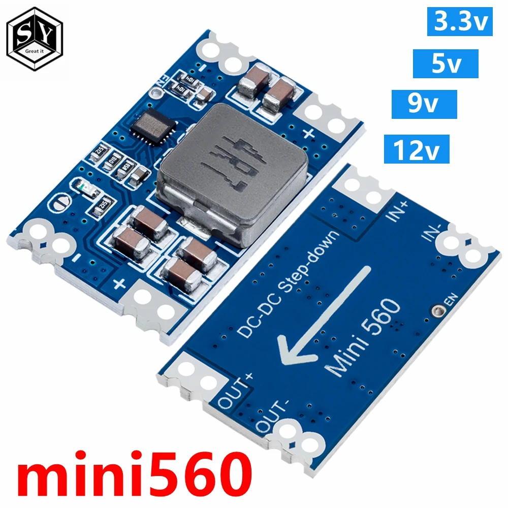 High Efficiency Output 3.3V 5V 9V 12V 5A mini560 Step Down DC-DC Converter Voltage Regulator Buck Stabilized Power Supply Module