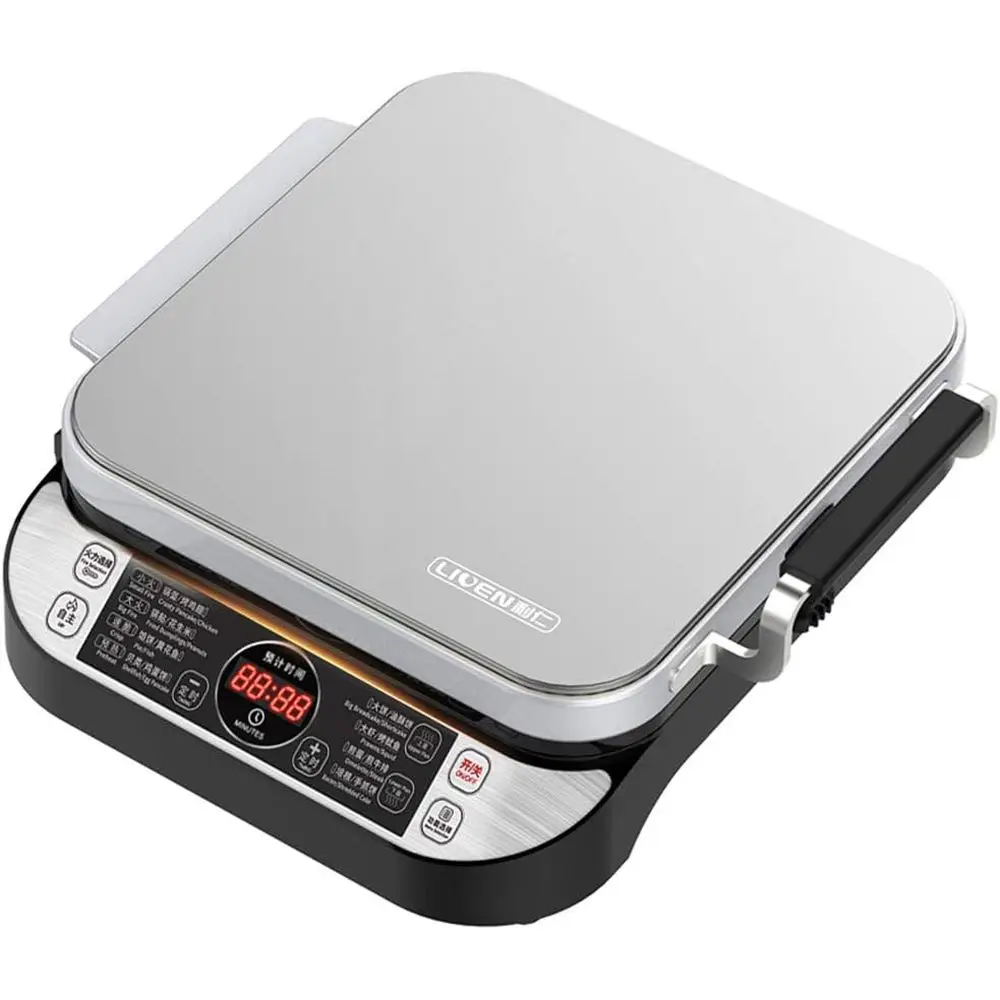 

Electric Bg Pan LR-D431 Skillet Griddle, US DuPont Non-Stick Coating,Removable Upper and Lower Grill Pan, Easy to Clean,Electric