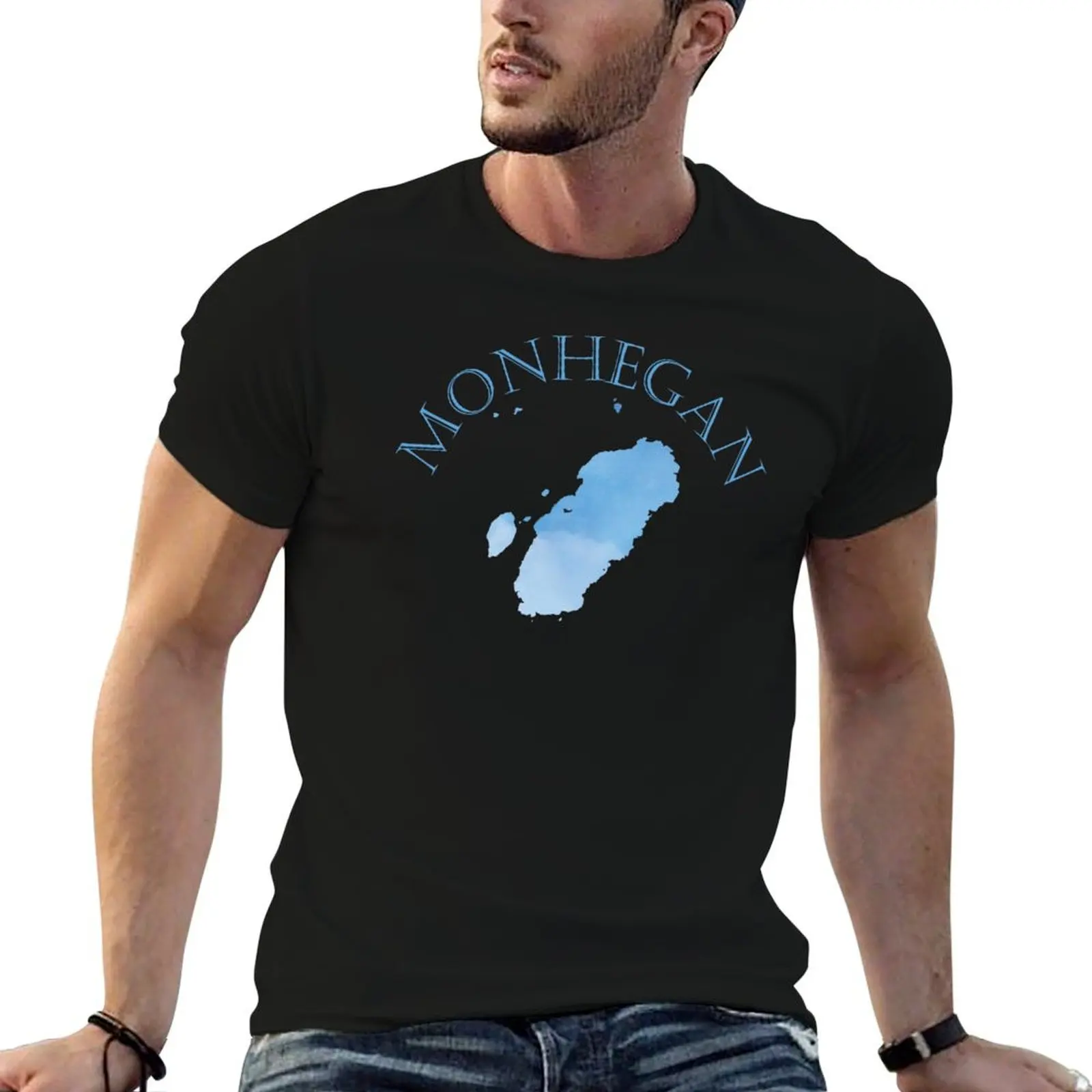 Футболка Monhegan Maine с принтом для мужчин, мужская футболка, хлопковые футболки, футболка высокого качества