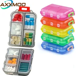 1Pcs Travel Pill Organizer, 10 Grid Compartments Pocket Pharmacy, Portable Mini Daily Weekly 7 Day Medication Organizer